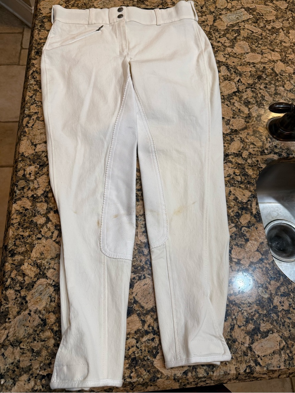 Tuff Rider Equestrian English FULL Seat size 30 White Breeches